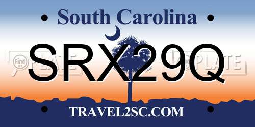 SRX29Q South Carolina License Plate