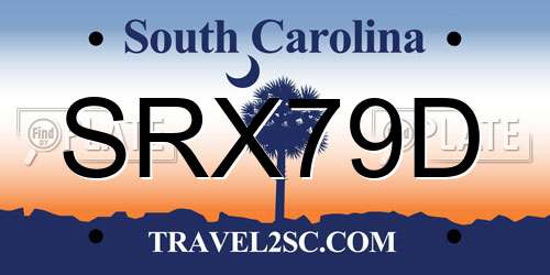 SRX79D South Carolina License Plate