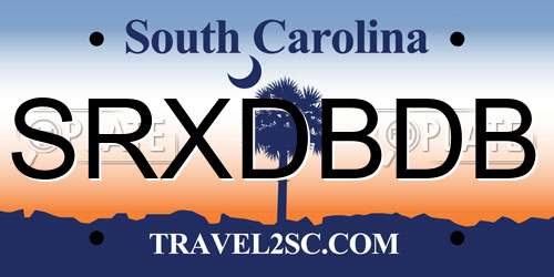 SRXDBDB South Carolina License Plate