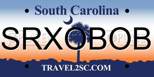 SRXOBOB South Carolina License Plate