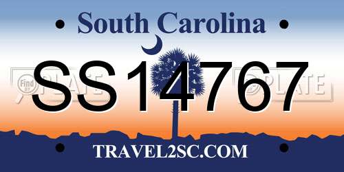 SS14767 South Carolina License Plate