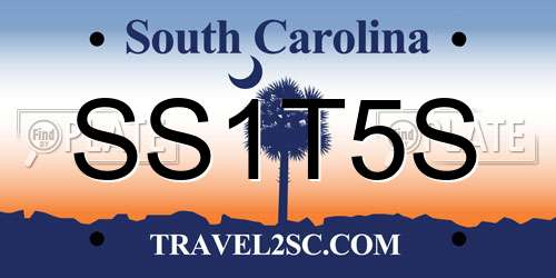 SS1T5S South Carolina License Plate