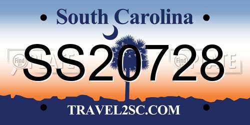 SS20728 South Carolina License Plate