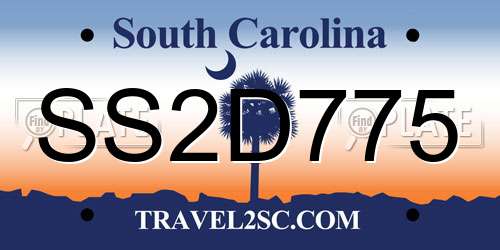 SS2D775 South Carolina License Plate