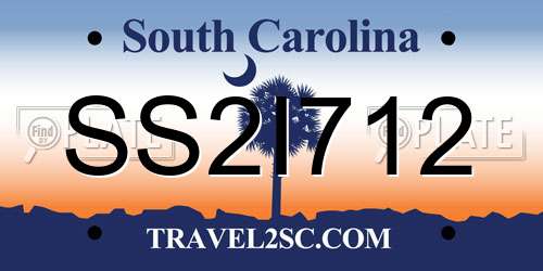 SS2I712 South Carolina License Plate