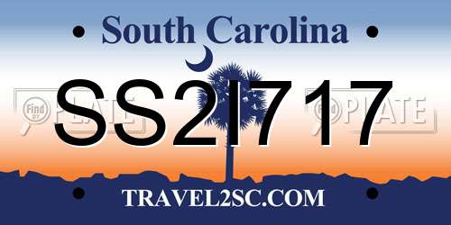 SS2I717 South Carolina License Plate