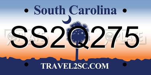 SS2Q275 South Carolina License Plate