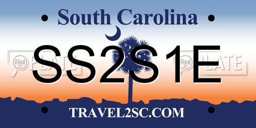 SS2S1E South Carolina License Plate