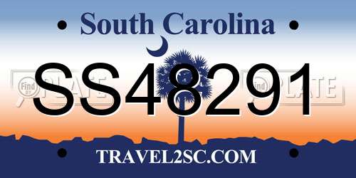 SS48291 South Carolina License Plate