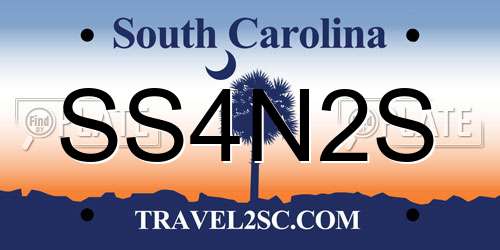 SS4N2S South Carolina License Plate