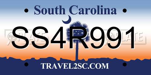 SS4R991 South Carolina License Plate