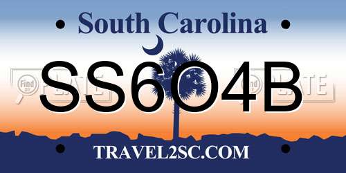 SS6O4B South Carolina License Plate
