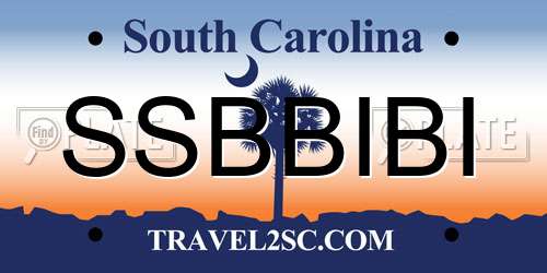 SSBBIBI South Carolina License Plate