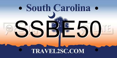 SSBE50 South Carolina License Plate
