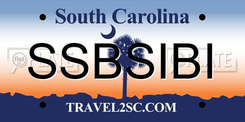 SSBSIBI South Carolina License Plate