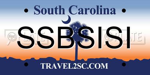 SSBSISI South Carolina License Plate