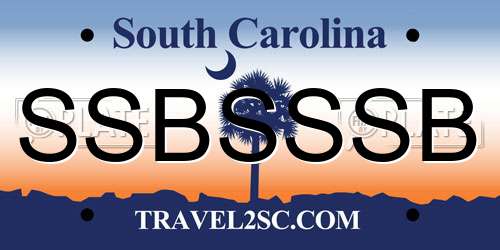 SSBSSSB South Carolina License Plate