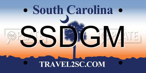 SSDGM South Carolina License Plate