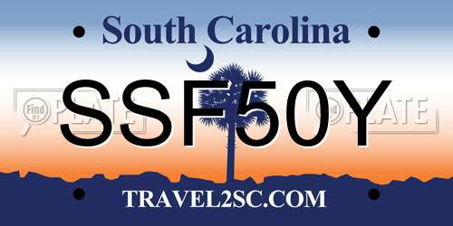 SSF50Y South Carolina License Plate