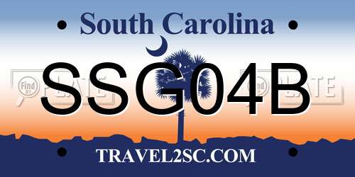 SSG04B South Carolina License Plate
