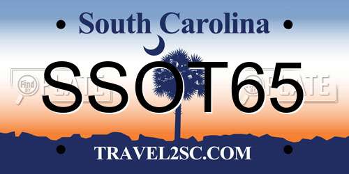 SSOT65 South Carolina License Plate