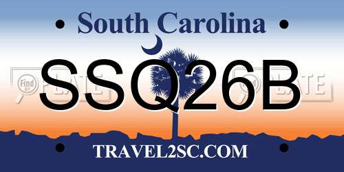 SSQ26B South Carolina License Plate
