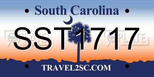 SST1717 South Carolina License Plate