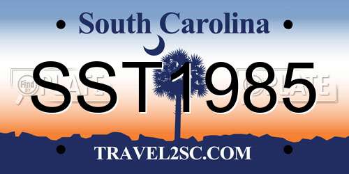 SST1985 South Carolina License Plate