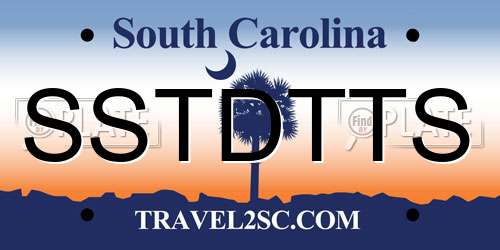 SSTDTTS South Carolina License Plate