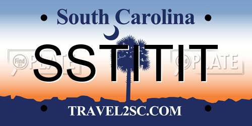 SSTITIT South Carolina License Plate