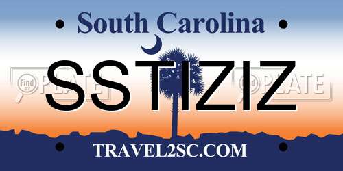 SSTIZIZ South Carolina License Plate