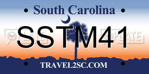 SSTM41 South Carolina License Plate