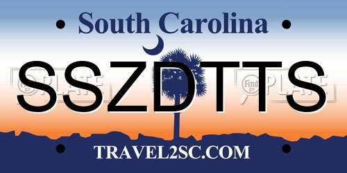 SSZDTTS South Carolina License Plate