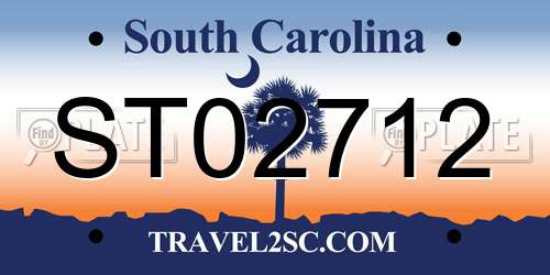 ST02712 South Carolina License Plate