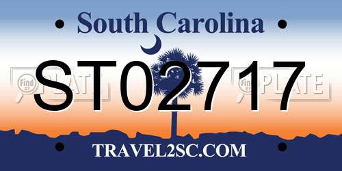 ST02717 South Carolina License Plate