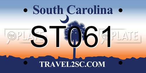 ST061 South Carolina License Plate