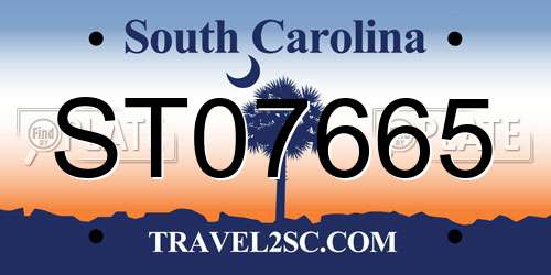 ST07665 South Carolina License Plate