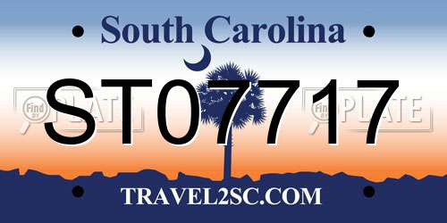 ST07717 South Carolina License Plate
