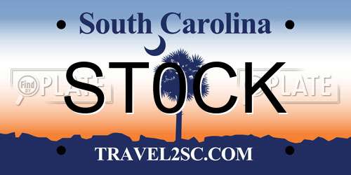 ST0CK South Carolina License Plate
