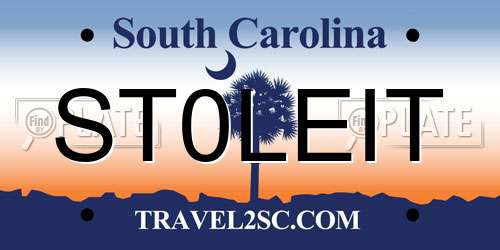 ST0LEIT South Carolina License Plate