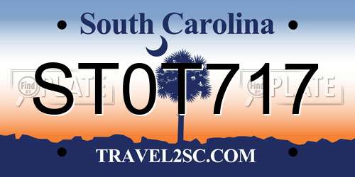 ST0T717 South Carolina License Plate