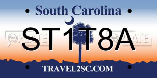 ST1T8A South Carolina License Plate