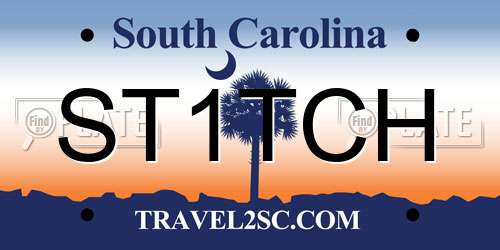 ST1TCH South Carolina License Plate