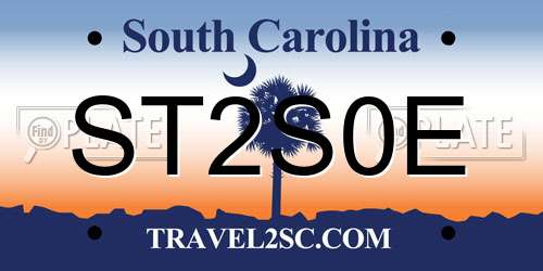 ST2S0E South Carolina License Plate