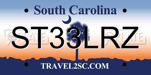 ST33LRZ South Carolina License Plate