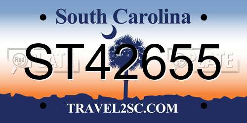ST42655 South Carolina License Plate