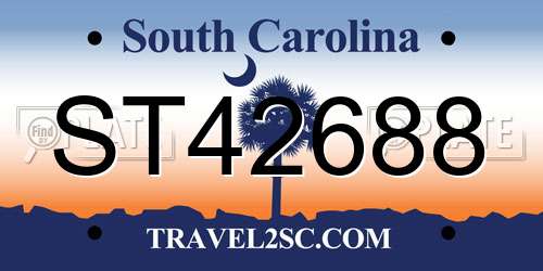 ST42688 South Carolina License Plate