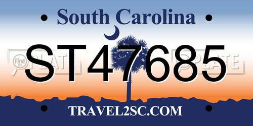 ST47685 South Carolina License Plate