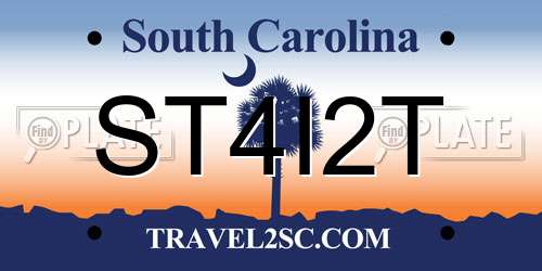 ST4I2T South Carolina License Plate