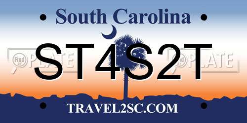 ST4S2T South Carolina License Plate